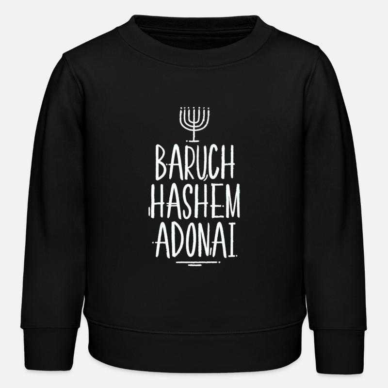 Baruch HaShem Adonai - Kinder Organic Sweatshirt Mini Changer von Stanley/Stella - Schwarz