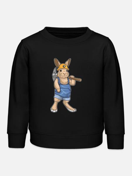 Hase Bergarbeiter Spitzhacke Bergbau - Kinder Organic Sweatshirt Mini Changer von Stanley/Stella - Schwarz