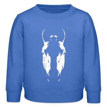 Silhouette Tête de Cheval Minimaliste - Sweat enfant bio Stanley/Stella - carolina blue - Devant - AI Model Kid Female (0cm)