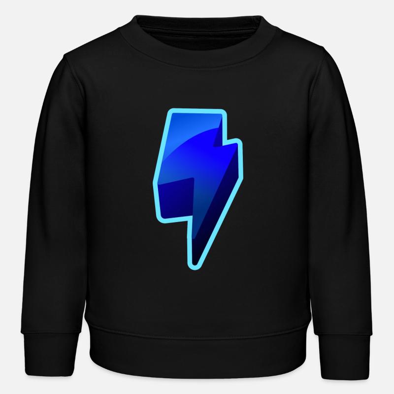 NeonBlitz Lightning Graphic Blue - Kids Organic Sweatshirt by Stanley/Stella - black
