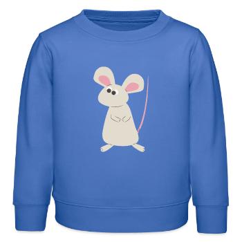 Souris intelligente - Sweat enfant bio Stanley/Stella - carolina blue - Devant - AI Model Kid Female (0cm)