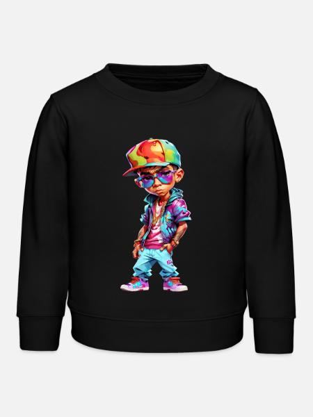 Cooler Teenager - Kinder Organic Sweatshirt Mini Changer von Stanley/Stella - Schwarz