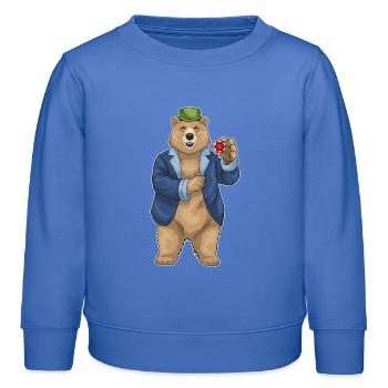 Bear Poker Jetons de poker - Sweat enfant bio Stanley/Stella - carolina blue - Devant - AI Model Kid Female (0cm)