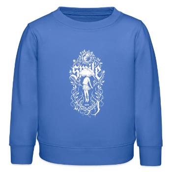 Cloud head in the foliage - Kids Organic Sweatshirt by Stanley/Stella - carolina blue - Front - AI Model Kid Female (0cm)