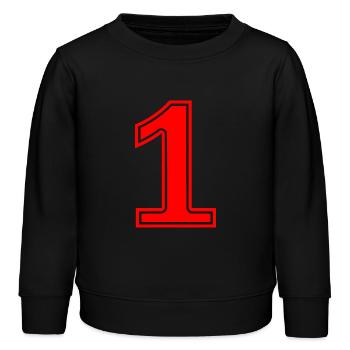 1 - Kids Organic Sweatshirt by Stanley/Stella - black - Front - AI Model Kid Male (0cm)