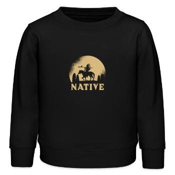 Indien - Sweat enfant bio Stanley/Stella - noir - Devant - AI Model Kid Male (0cm)
