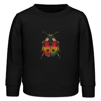 Marienkäfer Ladybug Insekten Bunt Süße Marienkäfer - Kinder Organic Sweatshirt Mini Changer von Stanley/Stella - Schwarz - Vorne - AI Model Kid Male (0cm)