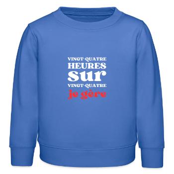 VINGT QUATRE 3 - Sweat enfant bio Stanley/Stella - carolina blue - Devant - AI Model Kid Female (0cm)