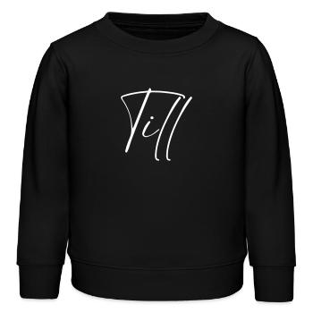 Till Name with T Boy's Name Birth Baby Shower Boy - Kids Organic Sweatshirt by Stanley/Stella - black - Front - AI Model Kid Male (0cm)