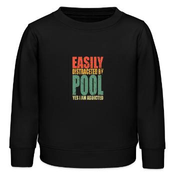 Piscine Dire Drôle - Sweat enfant bio Stanley/Stella - noir - Devant - AI Model Kid Male (0cm)