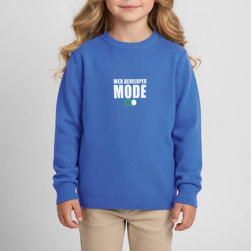 Web Developer Mode On Kids Organic Sweatshirt by Stanley/Stella