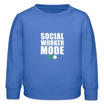 Sozialarbeiter Modus an - Kinder Organic Sweatshirt Mini Changer von Stanley/Stella - carolina Blue - Vorne - AI Model Kid Female (0cm)