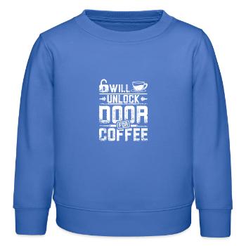 Will unlock door for coffee locksmith - Kinder Organic Sweatshirt Mini Changer von Stanley/Stella - carolina Blue - Vorne - AI Model Kid Female (0cm)