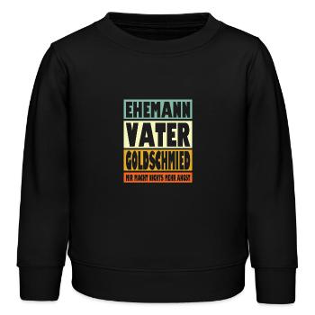 Gleisbauer Vater Ehemann Held - Kinder Organic Sweatshirt Mini Changer von Stanley/Stella - Schwarz - Vorne - AI Model Kid Male (0cm)