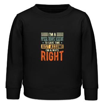 Physiotherapeuten Assistent - Kinder Organic Sweatshirt Mini Changer von Stanley/Stella - Schwarz - Vorne - AI Model Kid Male (0cm)
