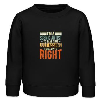 Paysagiste - Sweat enfant bio Stanley/Stella - noir - Devant - AI Model Kid Male (0cm)