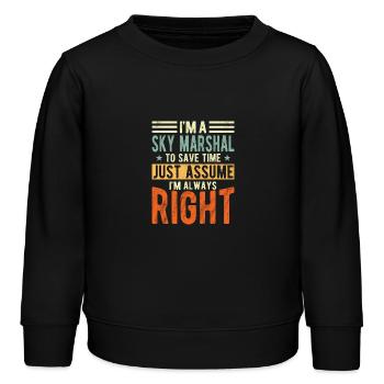 Sky Marshal - Kids Organic Sweatshirt by Stanley/Stella - black - Front - AI Model Kid Male (0cm)