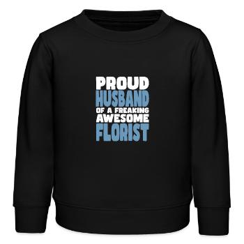 Fière épouse d’un sacré bon fleuriste - Sweat enfant bio Stanley/Stella - noir - Devant - AI Model Kid Male (0cm)
