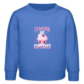 Cupcake Kawaii - Kinder Organic Sweatshirt Mini Changer von Stanley/Stella - carolina Blue - Vorne - AI Model Kid Female (0cm)