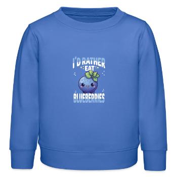 Blaubeere Kawaii - Kinder Organic Sweatshirt Mini Changer von Stanley/Stella - carolina Blue - Vorne - AI Model Kid Female (0cm)