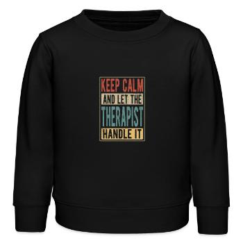 Therapeut Retro Geschenk - Kinder Organic Sweatshirt Mini Changer von Stanley/Stella - Schwarz - Vorne - AI Model Kid Male (0cm)