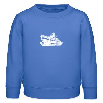 Remorqueur de navire océanique élégant - Sweat enfant bio Stanley/Stella - carolina blue - Devant - AI Model Kid Female (0cm)