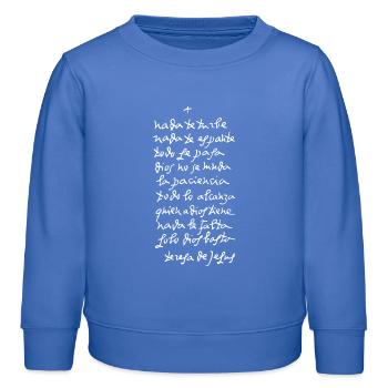 Solo Dios basta (oscura) - Kinder Organic Sweatshirt Mini Changer von Stanley/Stella - carolina Blue - Vorne - AI Model Kid Female (0cm)