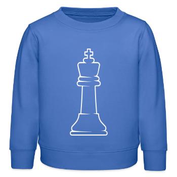 Schachfigur König - Kinder Organic Sweatshirt Mini Changer von Stanley/Stella - carolina Blue - Vorne - AI Model Kid Female (0cm)