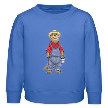 Ferme de seaux Otter Farmer - Sweat enfant bio Stanley/Stella - carolina blue - Devant - AI Model Kid Female (0cm)