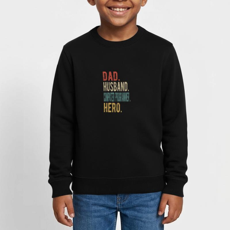 Computerprogrammierer Vater Ehemann Held Kinder Organic Sweatshirt Mini Changer von Stanley/Stella