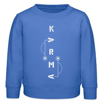 Karma - Kids Organic Sweatshirt by Stanley/Stella - carolina blue - Front - AI Model Kid Female (0cm)