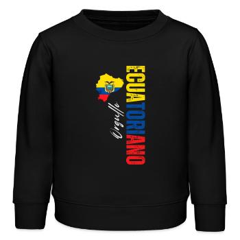 Orgueil équatoryen, design vertical - Sweat enfant bio Stanley/Stella - noir - Devant - AI Model Kid Male (0cm)