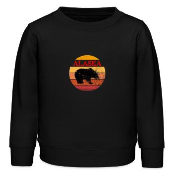 Alaska - Sweat enfant bio Stanley/Stella - noir - Devant - AI Model Kid Male (0cm)