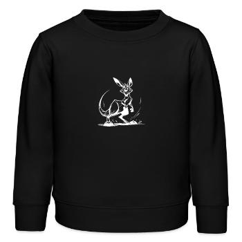 Australisches Känguru Bleistift Zeichnung - Kinder Organic Sweatshirt Mini Changer von Stanley/Stella - Schwarz - Vorne - AI Model Kid Male (0cm)