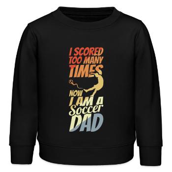Fußball Dad - Kinder Organic Sweatshirt Mini Changer von Stanley/Stella - Schwarz - Vorne - AI Model Kid Male (0cm)