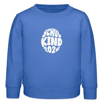 Schulkind 2026 Rundschrift - Kinder Organic Sweatshirt Mini Changer von Stanley/Stella - carolina Blue - Vorne - AI Model Kid Female (0cm)
