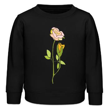 Rose - Sweat enfant bio Stanley/Stella - noir - Devant - AI Model Kid Male (0cm)