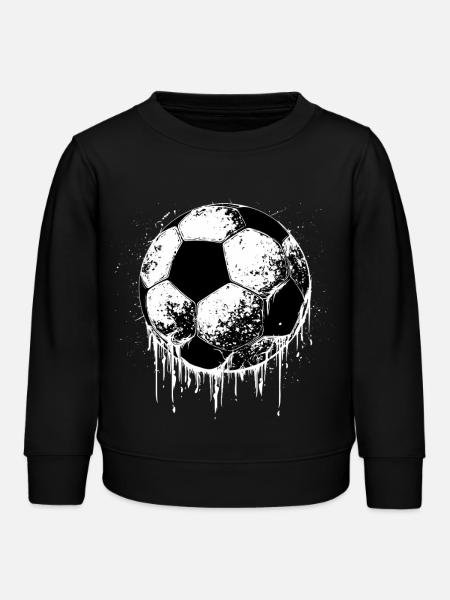 Fußball-Ball-Soccer - Kinder Organic Sweatshirt Mini Changer von Stanley/Stella - Schwarz