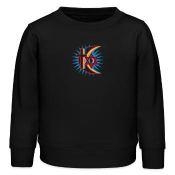 trois religions - Sweat enfant bio Stanley/Stella - noir - Devant - AI Model Kid Male (0cm)