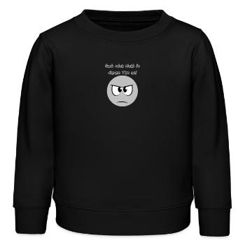 Nicht in diesem Ton - Kinder Organic Sweatshirt Mini Changer von Stanley/Stella - Schwarz - Vorne - AI Model Kid Male (0cm)