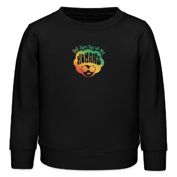 Être humain, coloré et bruyant - Sweat enfant bio Stanley/Stella - noir - Devant - AI Model Kid Male (0cm)