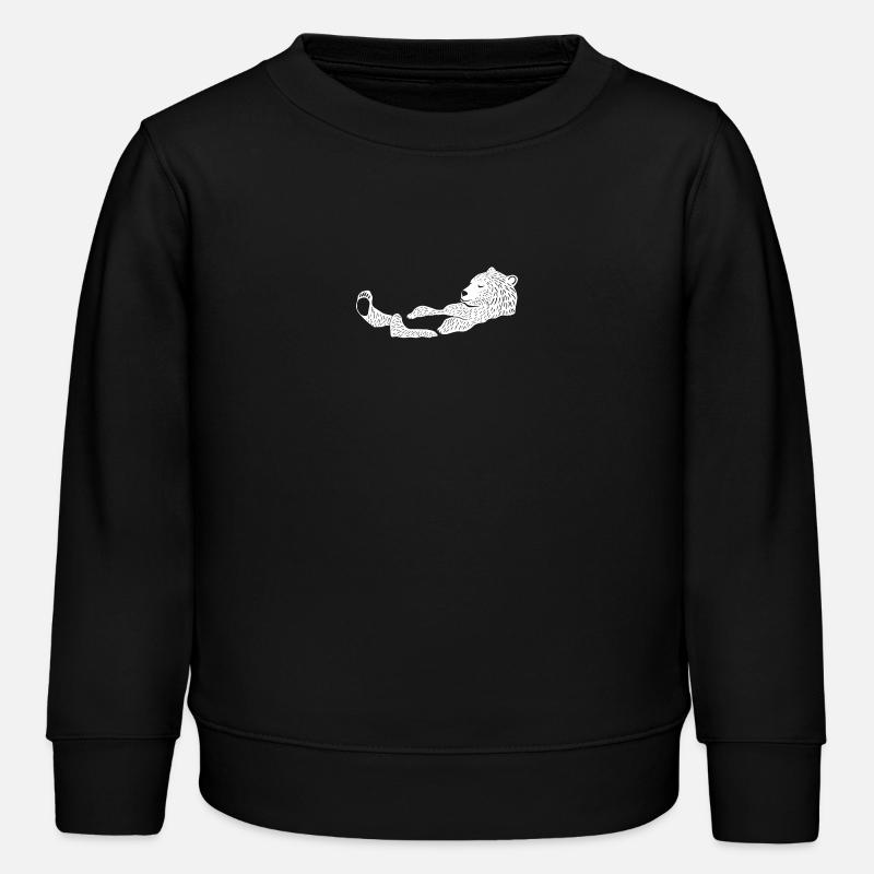 Eisbär, der Schwimmer - Kinder Organic Sweatshirt Mini Changer von Stanley/Stella - Schwarz