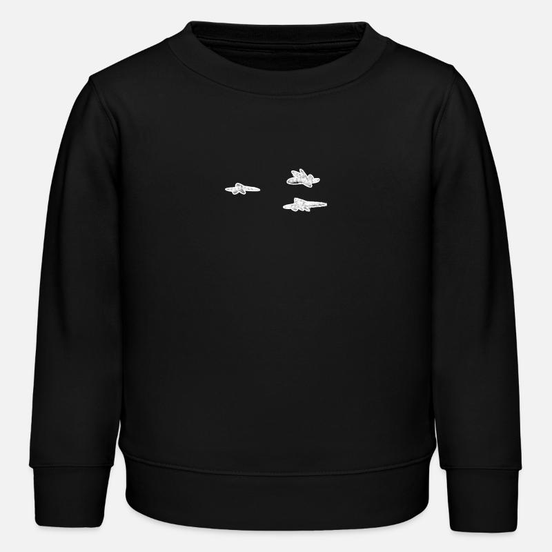 Wolken weiß - Kinder Organic Sweatshirt Mini Changer von Stanley/Stella - Schwarz