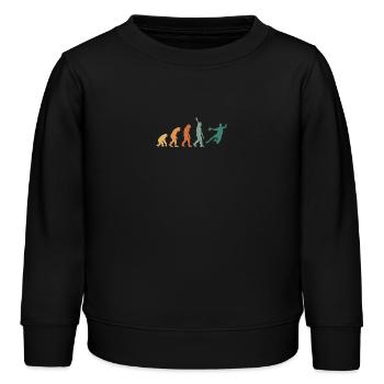 Evolution Handball Retro - Kinder Organic Sweatshirt Mini Changer von Stanley/Stella - Schwarz - Vorne - AI Model Kid Male (0cm)