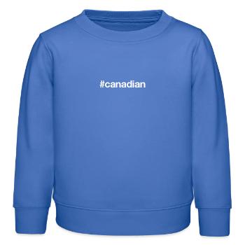 CANADIAN Kanada Hashtag - Kinder Organic Sweatshirt Mini Changer von Stanley/Stella - carolina Blue - Vorne - AI Model Kid Female (0cm)