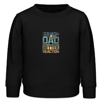 Cool squash papa meilleure réaction - Sweat enfant bio Stanley/Stella - noir - Devant - AI Model Kid Male (0cm)