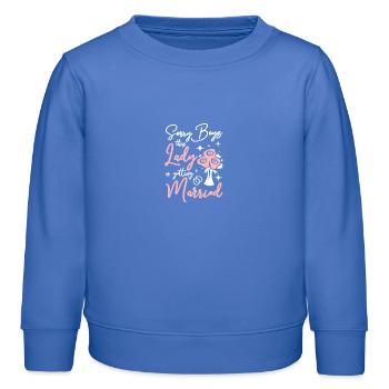 Équipe Mariée Cette dame se marie - Sweat enfant bio Stanley/Stella - carolina blue - Devant - AI Model Kid Female (0cm)