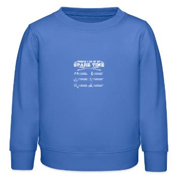 Ce que je fais pendant mon temps libre pour m’entraîner à Escrima - Sweat enfant bio Stanley/Stella - carolina blue - Devant - AI Model Kid Female (0cm)