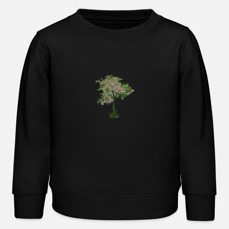 Baum im Frühling - Kinder Organic Sweatshirt Mini Changer von Stanley/Stella - Schwarz