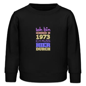 Je suis en 1973 - Sweat enfant bio Stanley/Stella - noir - Devant - AI Model Kid Male (0cm)